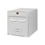 Burg wachter - boite aux lettres balthazar en acier galvanise - 2 portes - blanc