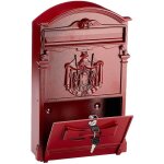 Bo�te aux lettres blinky r�sidence rouge alu 26x9x41h