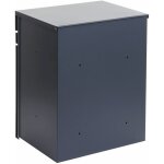 Hhg - jamais utilis] bote aux lettres 121 bote  colis, mtal, galvanis anthracite aspect bois