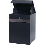 Mendler - bo�te aux lettres hwc - k41 - bo�te � colis - m�tal - galvanis� anthracite - acier inoxydable ...