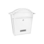 Fabrilamp - bote aux lettres mailbox white 37x36x13, 5 cm acier galvanis auvent anti - pluie