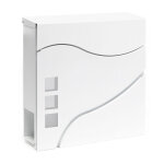 Wiltec - bo�te aux lettres murale ou sur pied design & porte - journaux v28, verrouillable, blanche, ...