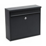 Wiltec - bo�te aux lettres murale ou sur pied v13, verrouillable, gris anthracite, acier galvanis�, 360 ...