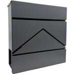 Bo�te aux lettres relaxdays avec compartiment � journaux, 37 x 37 x 11 cm, din c4, �tanche, 4 cl�s, anthracite ...