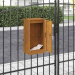Bo�te aux lettres rouill� 30 x 23 x 55 cm