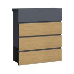 Bote aux lettres xl design bote aux lettres murale avec 2 cls galvanise