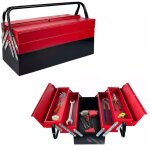 Boite � outils en m�tal 5 compartiments, caisse � outils grand volume, rangement d'outils atelier 43 ...