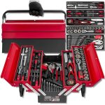 Bo�te � outils en m�tallique forcekraft avec ensemble d'�quipements de 85 pi�ces