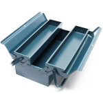 Boite � outils vide 420x200x160 mm en acier avec 3 compartiments caisse pour outils avec poign�e