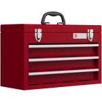 Bo�te � outils vide 51 x 22 x 32 cm avec 3 tiroirs et un compartiment de rangement sup�rieur, poign�e ...