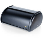 Bo�te � pain spacieuse en acier inoxydable noir