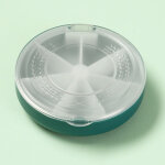 Bo�te � pilules ronde portable, petite bo�te 7 jours sur 7, organisateur de porte - vitamines de m�decine ...