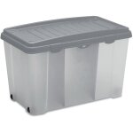 Boîte de rangement 120l en plastique transparent empilable sans bpa gain de place caisse de rangement ... Boîte de rangement 120l en plastique transparent empilable sans bpa gain de place caisse de rangement ...