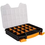 Bo�te de rangement 20 compartiments amovibles - organiseur transparent multifonction pour petites pi�ces ...