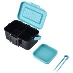 Bo�te de rangement d'app�ts de p�che portable avec intercalaire et pince