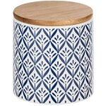 Boite de rangement c�ramique herm�tique avec couvercle bambou, lorca, capacit� 0, 45 l, c�ramique - bambou, ...