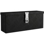 Bo�te de rangement coffre de rangement noir 50x15x20, 5 cm aluminium cfw73549