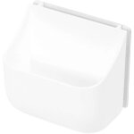 Bo�te de rangement murale autoadh�sive hang it blanche - compactor - 10 x 6. 7 x h. 9. 7 cm - blanc