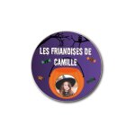 Boite ronde en métal à friandises d'halloween personnalisée Boite ronde en métal à friandises d'halloween personnalisée