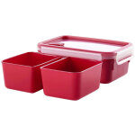 Bote spcial micro - ondes rouge  compartiments masterseal 1. 2 l