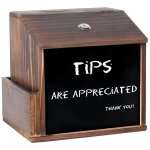 Bo�te � suggestions bois: urne de mariage champ�tre avec tableau noir bo�te � donation murale avec fente ...