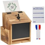 Bo�te � suggestions - rangement mural en bois pour argent et pi�ces - bo�te