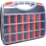 Bo�tes transparentes pour organisateurs d'outils, compartiments ajustables, fermetures s�curis�es, poign�e ...