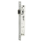 Boitier de serrure encastrable � cylindre pour menuiserie m�tallique, axe 21mm, l36, bouts carr�s, inox ...