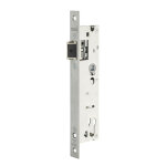 Boitier de serrure encastrable � cylindre pour menuiserie m�tallique, axe 30mm, bouts carr�s, inox - ...