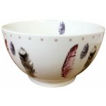 Bol  crales en cramique plumes boho