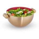 Bol de service en acier inoxydable dore