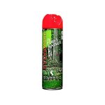 Bombe peinture forestiere rouge fluomarker