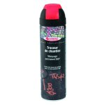 Bombe traceur de chantier fluo 500ml - rouge