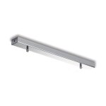 Bonetti illumina - rail rosace rectangulaire multicbles en fer chrom avec 2 trous l. 50 x 5 bl291 - ...