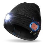 Bonnet bluetooth avec led lampe, ide cadeau homme bonnet bluetooth lampe frontale rechargable cadeau ...