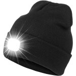 Bonnet avec lumi�re, bonnet �clair� et led rechargeable, usb, bonnet unisex et tricot pour la marche ...