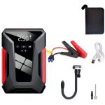 Booster batterie voiture 1800a, d�marreur de voiture portable, 12v jump starter avec �cran lcd, pinces ...