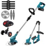 Bordure sans fil avec batterie, 21v debroussailleuse electrique sans fil, pliable coupe bordure avec ...