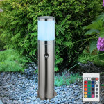 Borne e27 lampadaire terrasse lumire extrieure dtecteur de mouvement etanche ip44, acier inoxydable, ...
