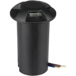 Borne led encastrable ext�rieure ? rond ? 1w ? ip67 ? 6400k ? 60x93mm ? noir