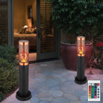 Borne lumineuse dimmable avec tlcommande lampadaire d'extrieur  led, changement de couleur rvb, plastique ...