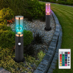 Borne lumineuse dimmable avec tlcommande lampadaire d'extrieur  led avec dtecteur de mouvement, ...