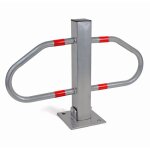 Wiltec borne de parking rabattable ? 700 x 180 x 480 mm ? couleur signalisation ? en acier ? avec 3 cl�s ...