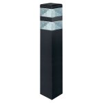 Lumihome - borne pyramide inox 32 led smd 9w 60cm  blanc - neutre - 4000k - noir