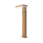 Borne solaire 50cm ip44 400 lumens - d�tecteur de mouvements - 3 modes d'�clairage - effet bois - so1911w ...