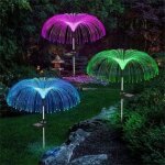 Borne solaire , 7 changing color - - lampe led solaire imperm�able en forme de m�duse, 7 couleurs, �clairage ...