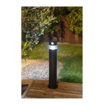 Borne solaire - galix - g4585c - forte clarte - inox avec dtecteur - h50 cm - 150 lumens