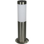 Borne solaire led inox et blanche 10 lm blanc chaud idaho luxform Borne solaire led inox et blanche 10 lm blanc chaud idaho luxform