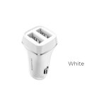 Borofone - 2x chargeur de voiture usb, blanc Borofone - 2x chargeur de voiture usb, blanc