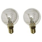 Lot de 2 ampoules e14 40w 300c (00057874, 00613634) four, cuisinire aeg, ariston hotpoint, blaupunkt, ...